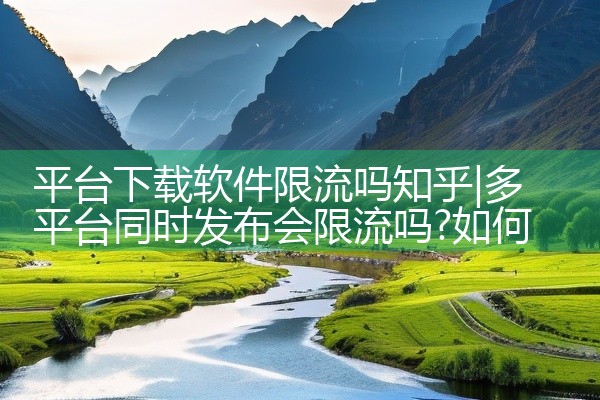 平台下载软件限流吗知乎