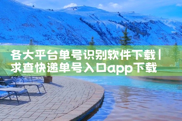 各大平台单号识别软件下载